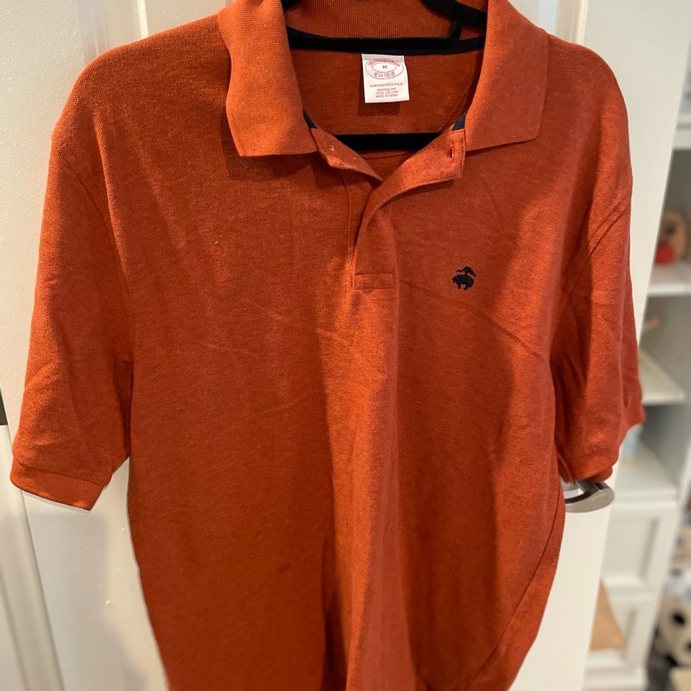 Brooks Brothers Men’s Burnt Orange Polo Med EUC
